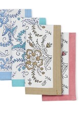 Sustainable Threads Ivy Reverie Block Print Cotton Napkins  - Set of 4