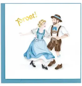 Quilling Card Quilled Bavarian Dance (German) Greeting Card