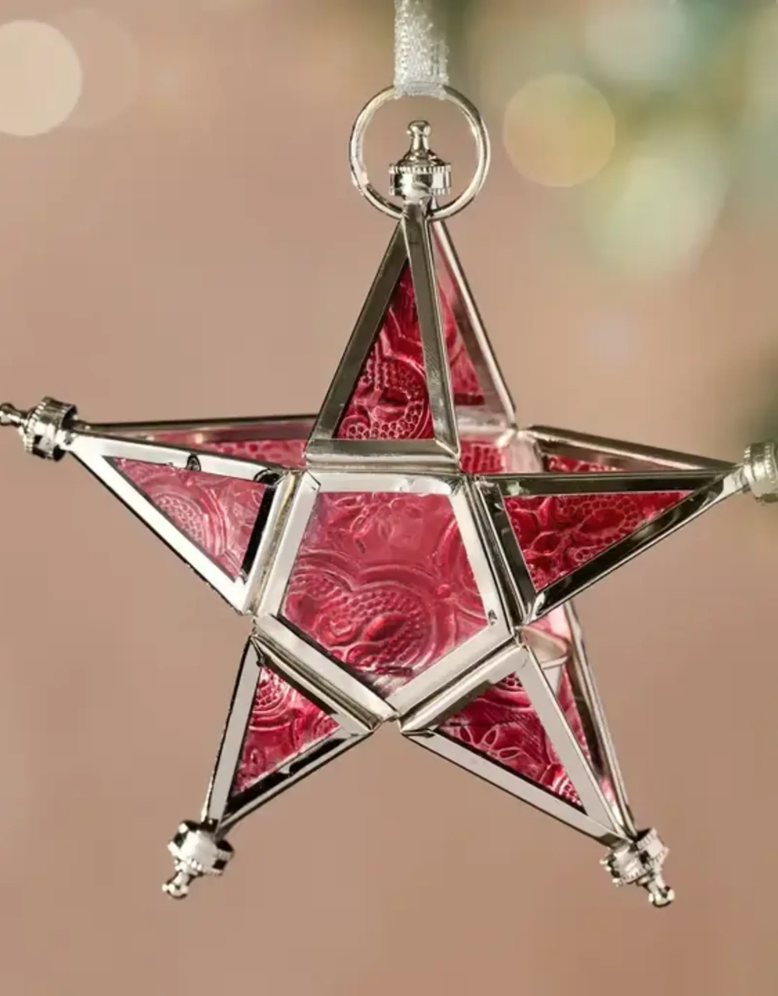 Ten Thousand Villages Starlight Candleholder Ornament - Red