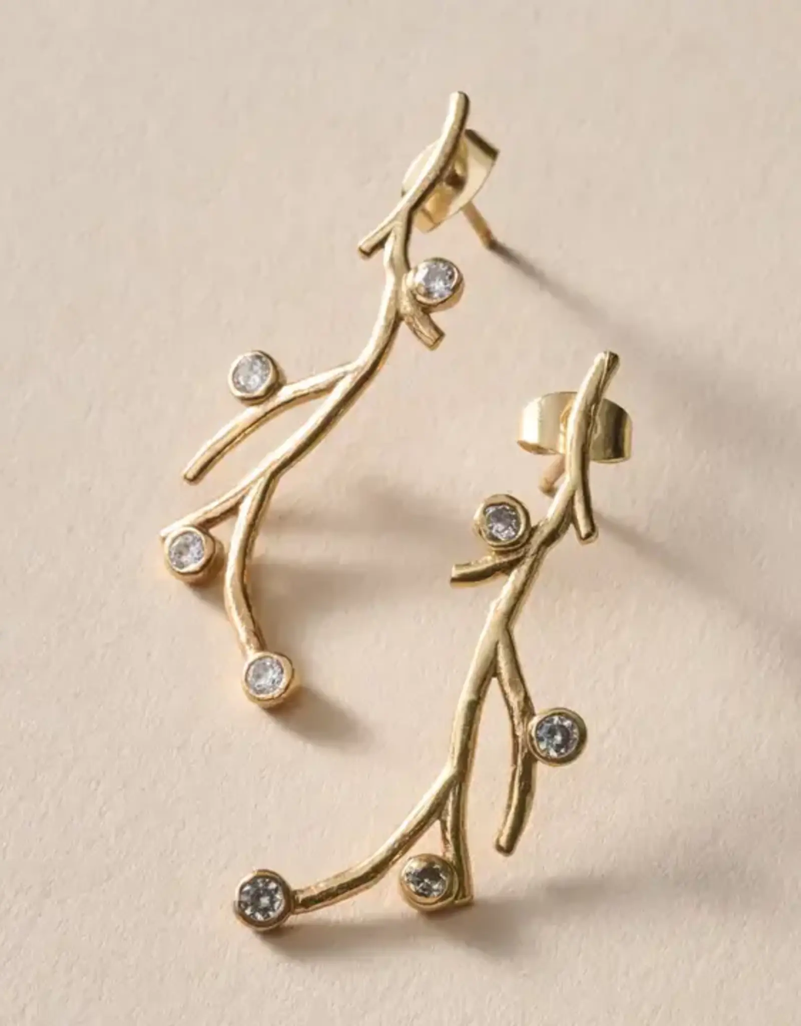 Ten Thousand Villages Yatra Branch + Stone Climber Earring