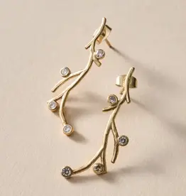 Ten Thousand Villages Yatra Branch + Stone Climber Earring