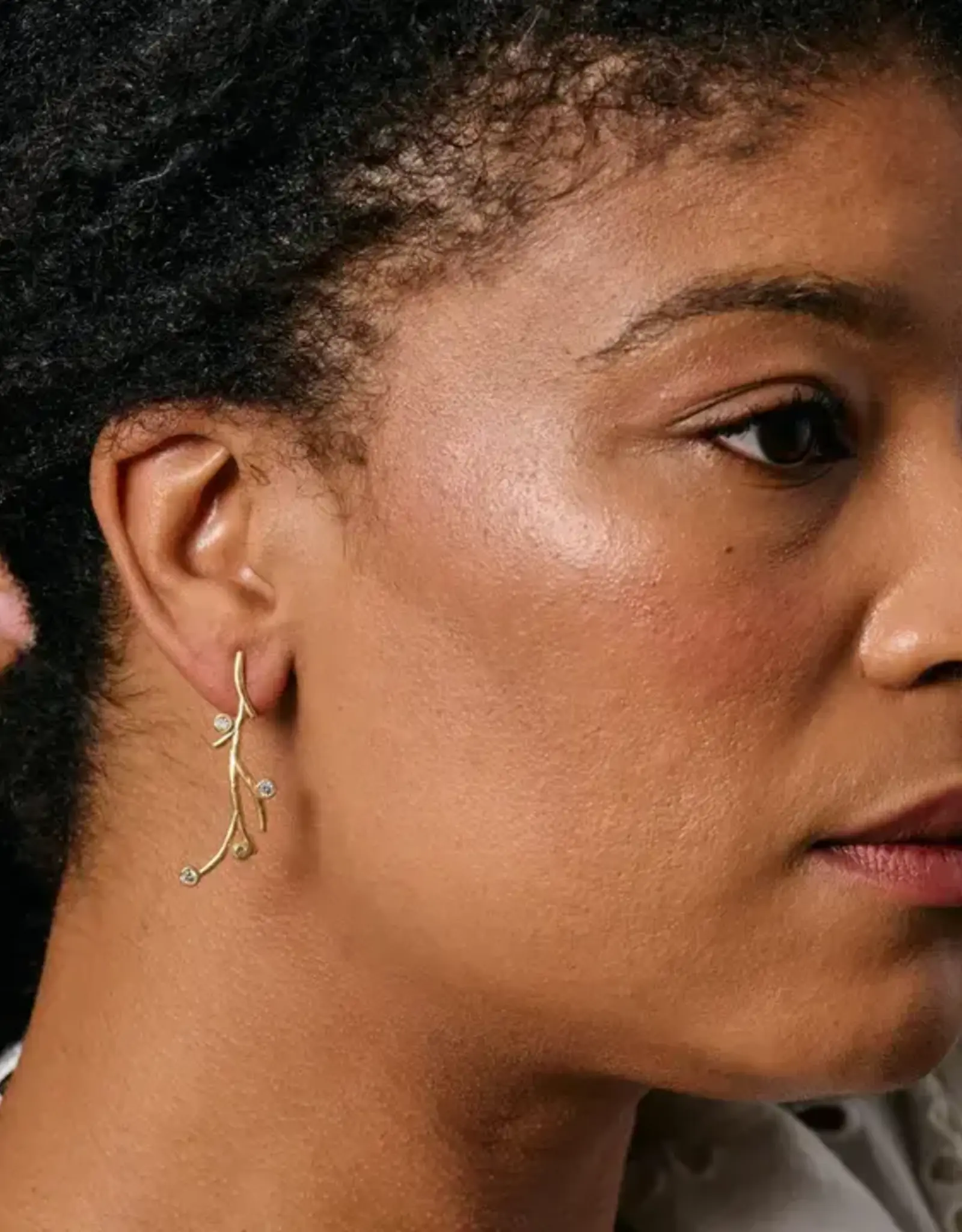 Ten Thousand Villages Yatra Branch + Stone Climber Earring