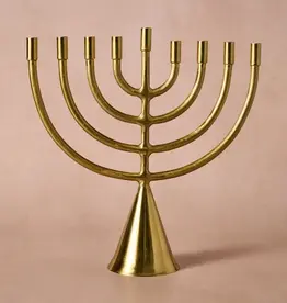 Ten Thousand Villages Jyoti Brass Horn Menorah