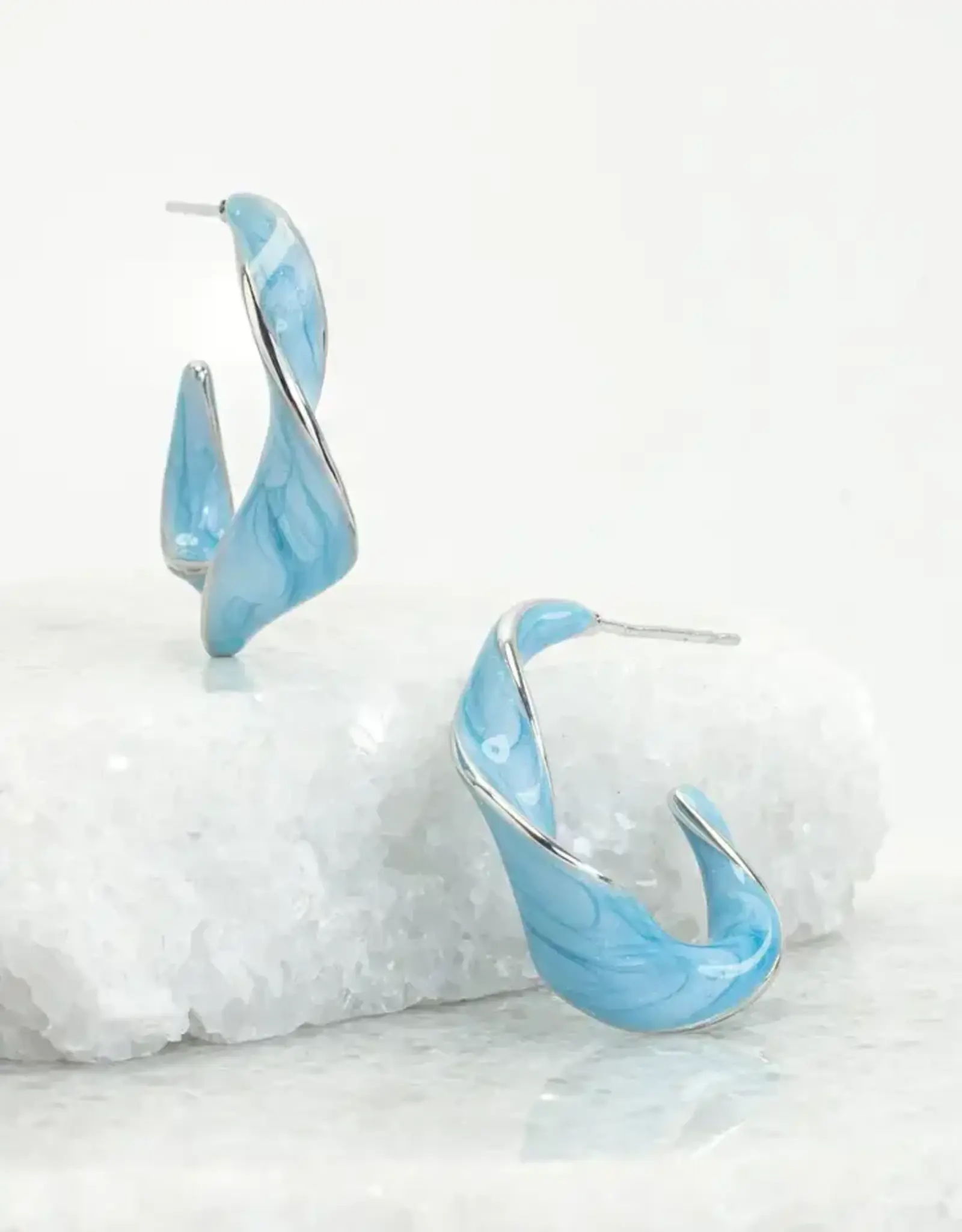 Starfish Project With a Twist Hoops in Sky Blue