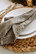 Sustainable Threads Horizon Slate Gray Handwoven Cotton Napkins - Set of 2