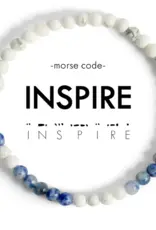 EthicGoods Morse Code Bracelet: Inspire (Lapis & Marble)