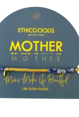 EthicGoods Morse Code Bracelet: Mother (Gold & Stone)