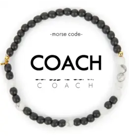 EthicGoods Morse Code Bracelet: Coach (Onyx & Howlite)