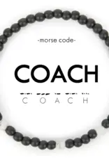 EthicGoods Morse Code Bracelet: Coach (Onyx & Howlite)