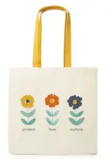 The Tote Project Protect. Love. Nurture. Tote Bag - Yellow handle