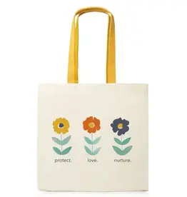 The Tote Project Protect. Love. Nurture. Tote Bag - Yellow handle