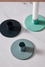 Ten Thousand Villages Kasi Round Taper Candle Holder - Midnight Blue