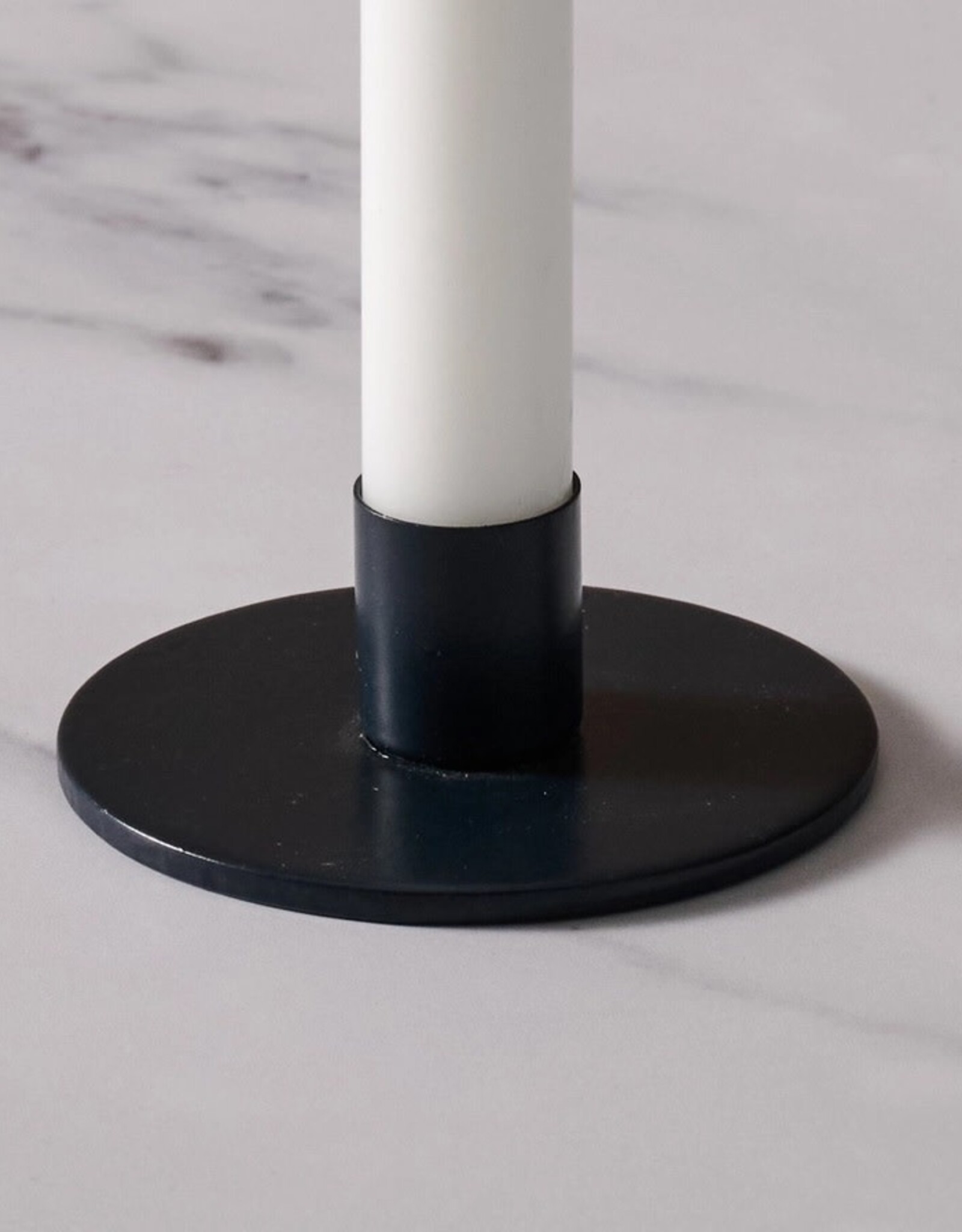Ten Thousand Villages Kasi Round Taper Candle Holder - Midnight Blue