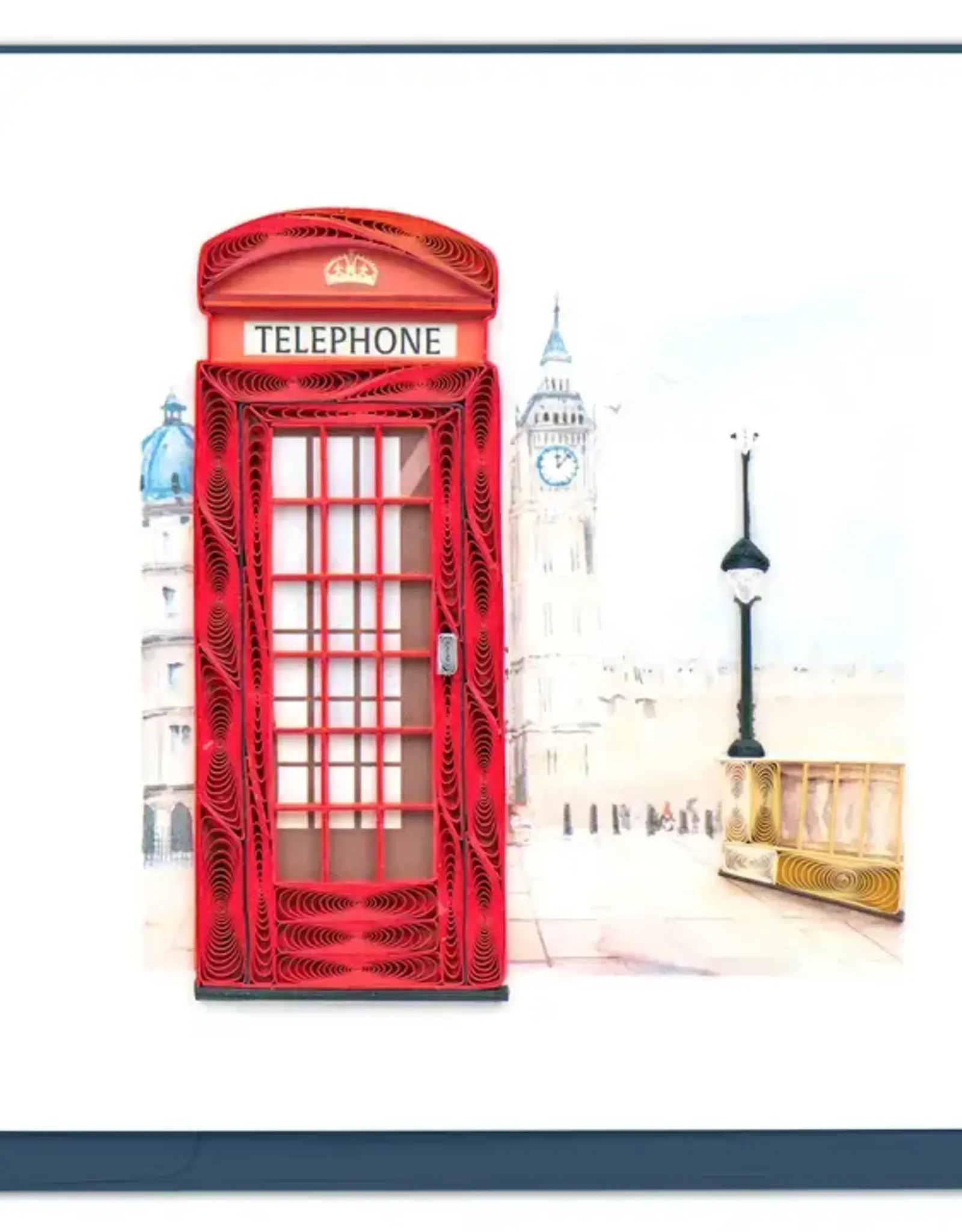Quilling Card Quilled Telephone Booth Greeting Card