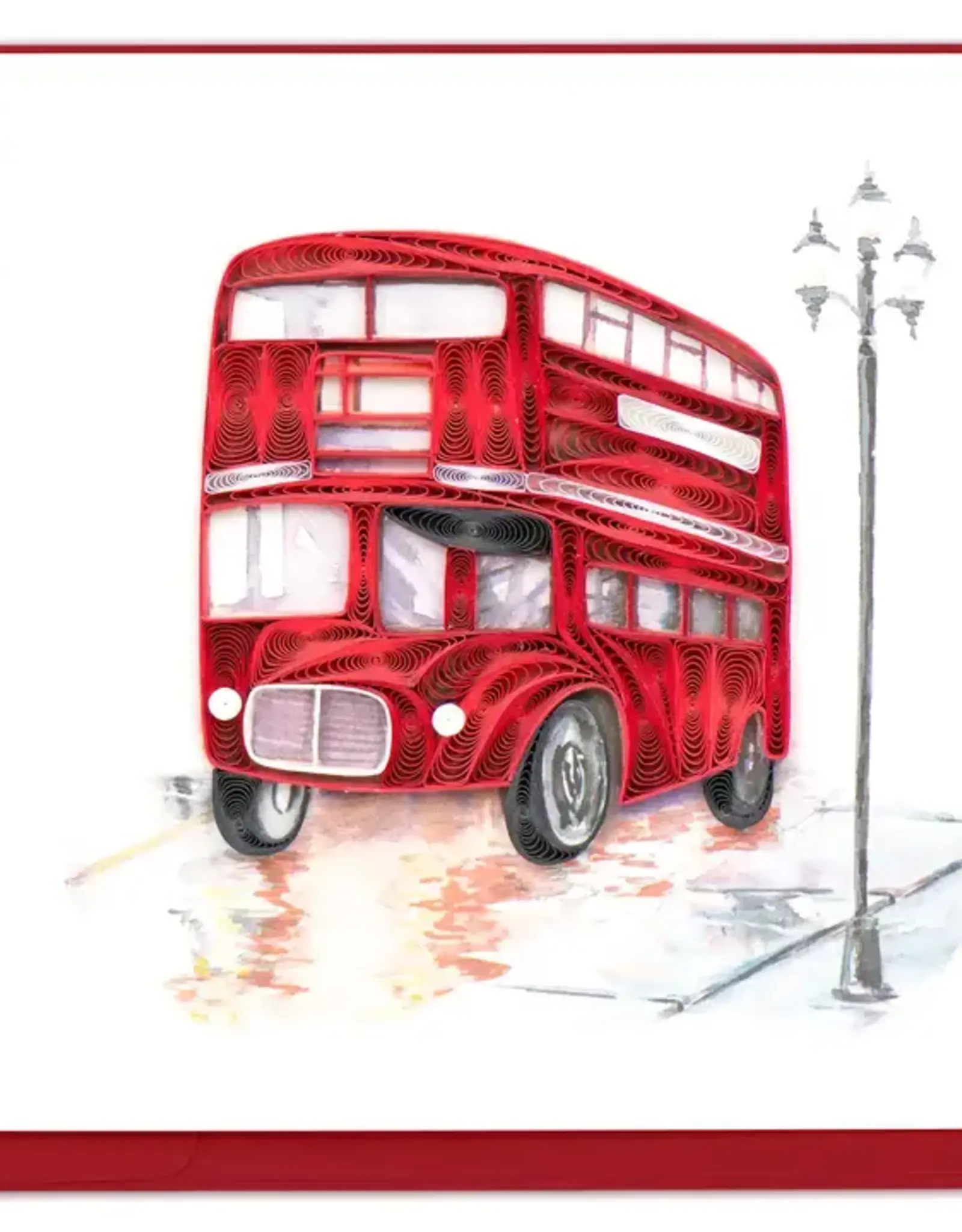 Quilling Card Quilled Red Double-Decker Greeting Card