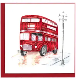 Quilling Card Quilled Red Double-Decker Greeting Card