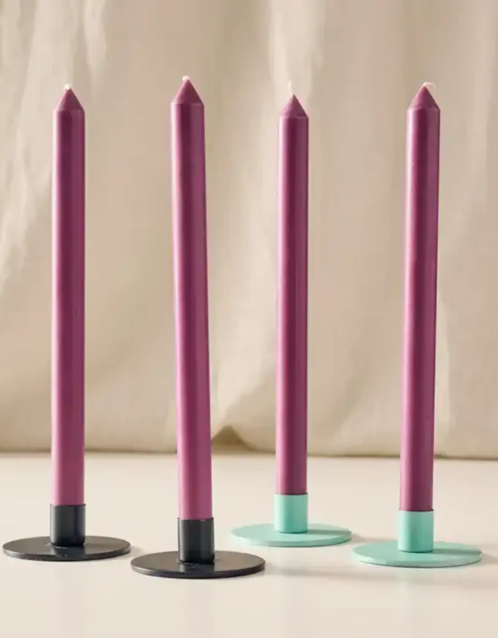 Ten Thousand Villages Anget Blackberry Palm Wax Taper Candles (Set of 4)