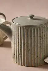 Ten Thousand Villages Sundara Fluted Ceramic Teapot