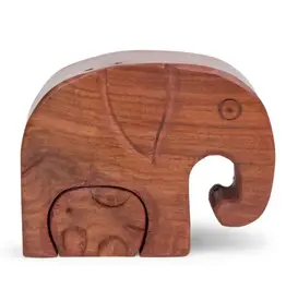 Ten Thousand Villages Elephant Puzzle Box