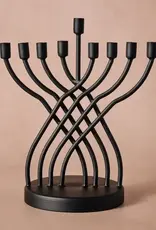 Ten Thousand Villages Sudaul Criss Cross Iron Menorah