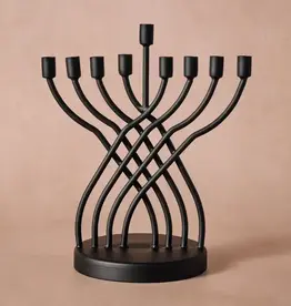 Ten Thousand Villages Sudaul Criss Cross Iron Menorah
