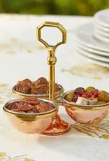 Serrv Afterglow Hammered Copper Condiment Set