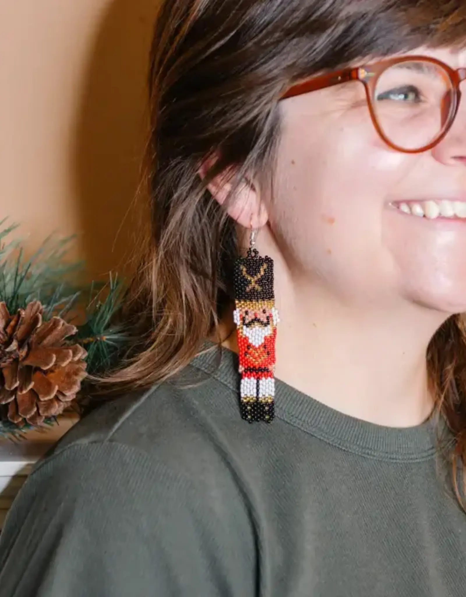 Lucia's Imports Nutcracker Earrings