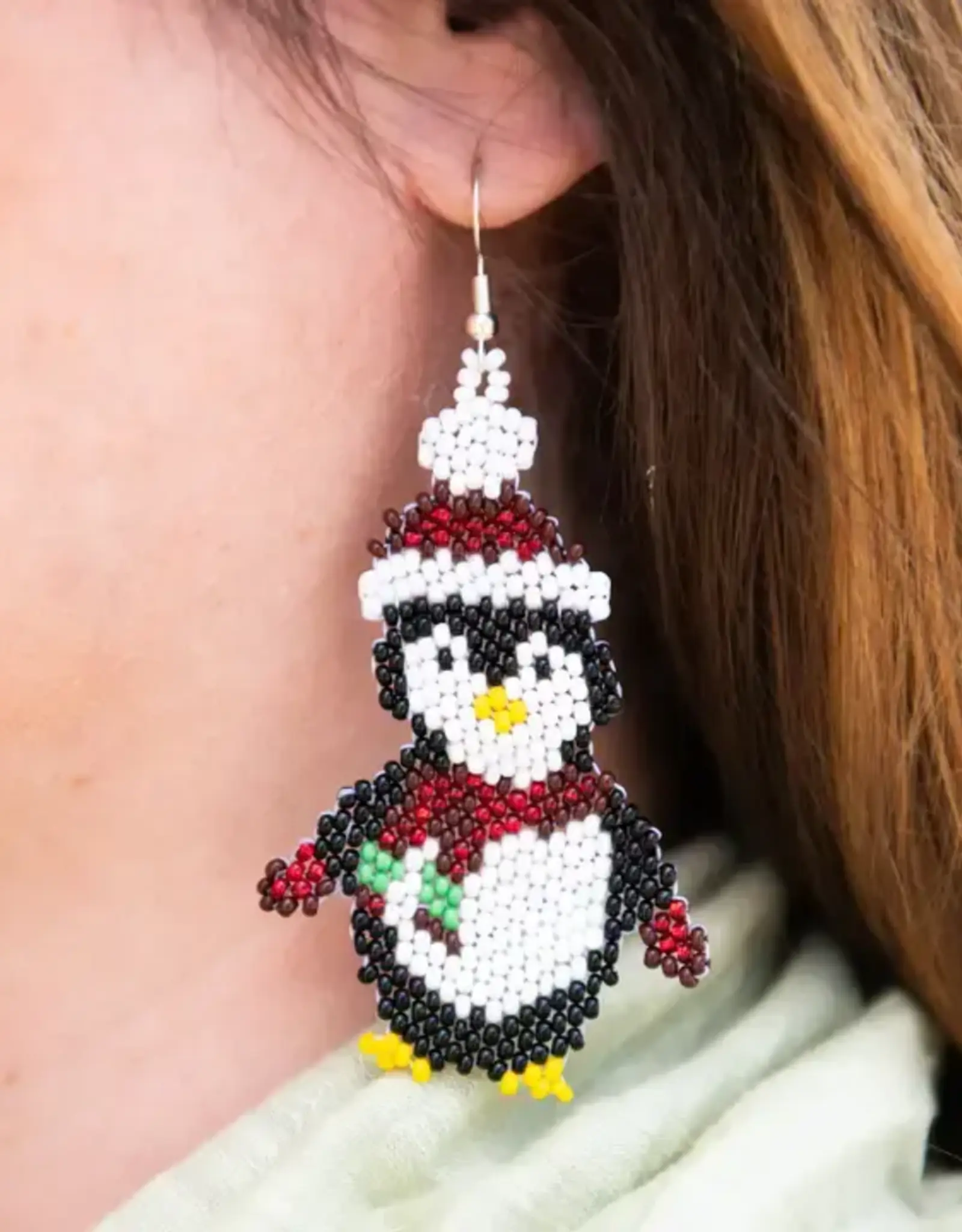 Lucia's Imports Holiday Penguin Earrings