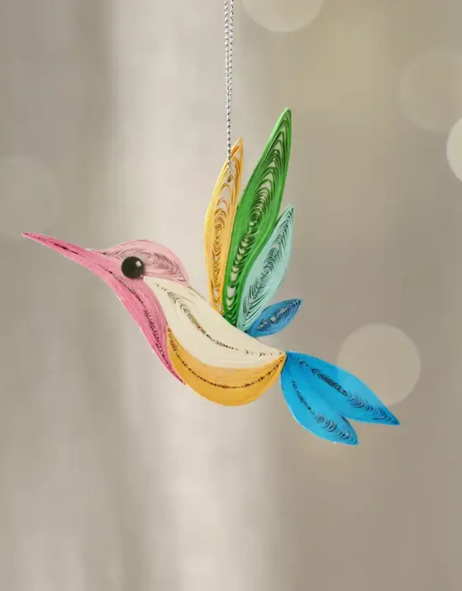 Ten Thousand Villages Chim Quilled Hummingbird Ornament