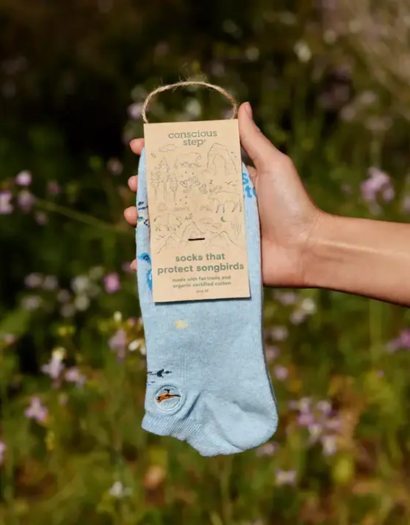 Conscious Step Ankle Socks that Protect Songbirds
