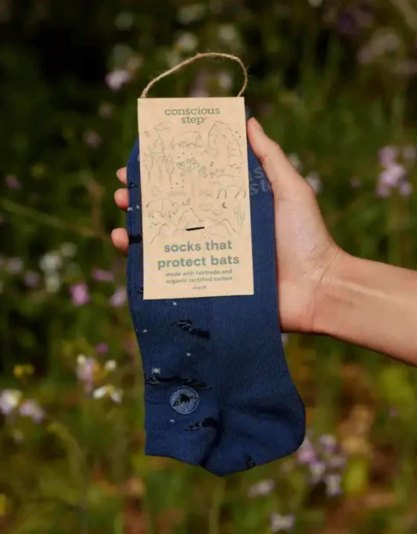 Conscious Step Ankle Socks that Protect Bats