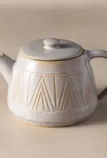 Ten Thousand Villages Mountain Peaks Ceramic Tea Pot