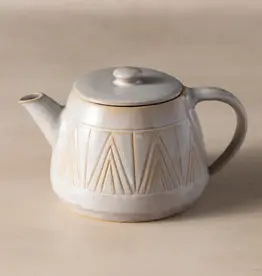 Ten Thousand Villages Mountain Peaks Ceramic Tea Pot