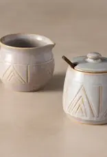 Ten Thousand Villages Mountain Peaks Ceramic Cream and Sugar Set