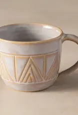 Ten Thousand Villages Mountain Peaks Ceramic Tea Cup