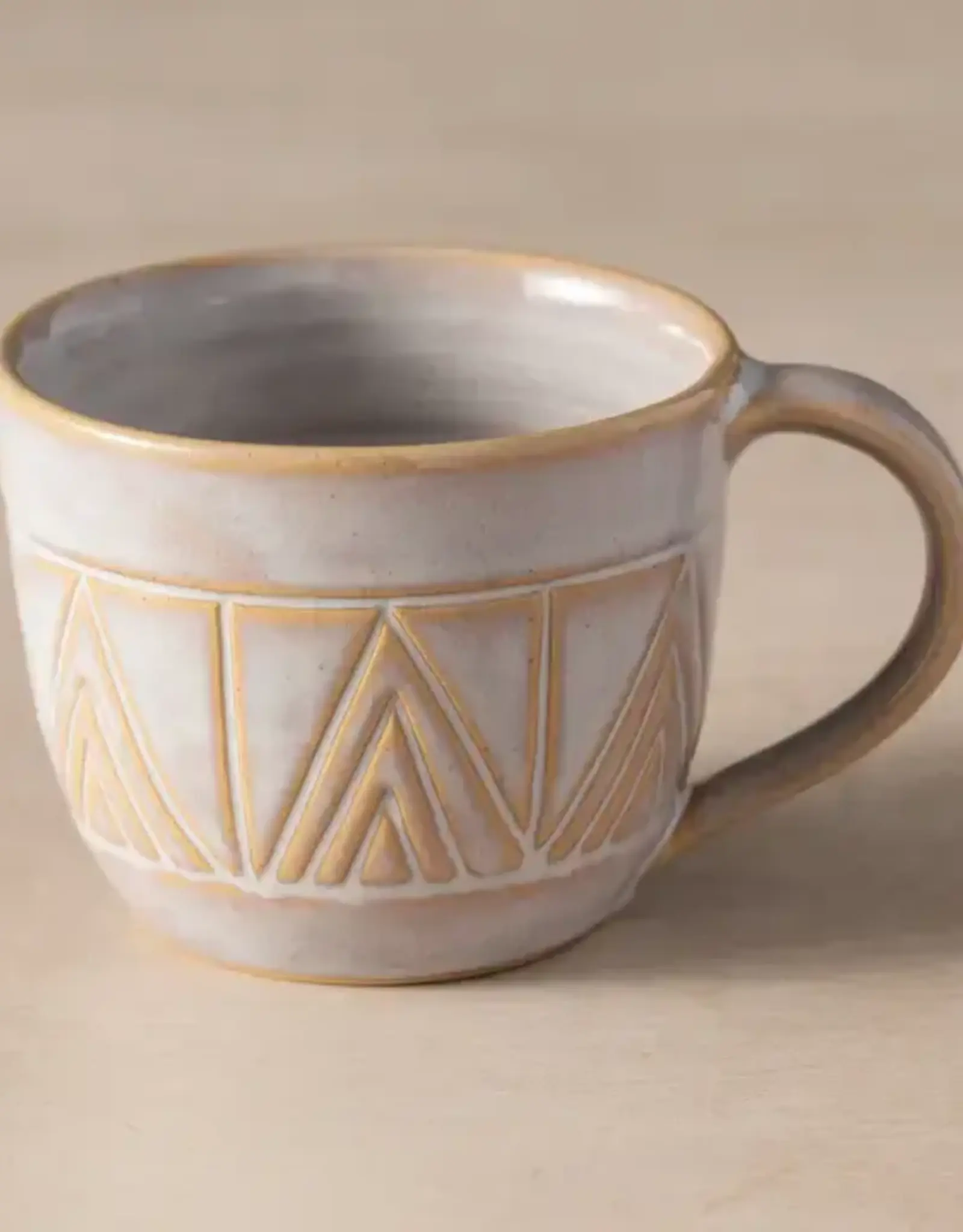 Ten Thousand Villages Mountain Peaks Ceramic Tea Cup