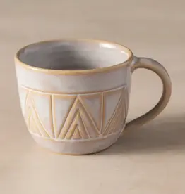 Ten Thousand Villages Mountain Peaks Ceramic Tea Cup