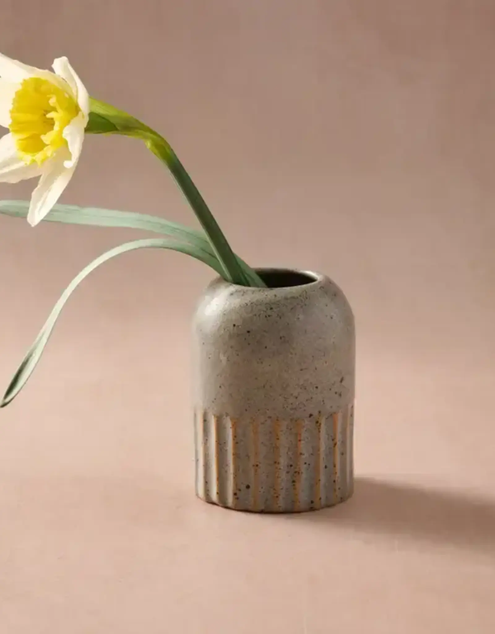Ten Thousand Villages Sundara Fluted Ceramic Vase
