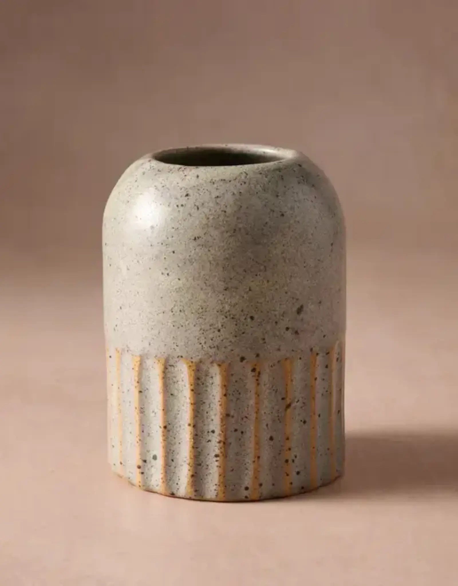 Ten Thousand Villages Sundara Fluted Ceramic Vase