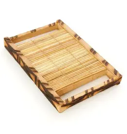 Swahili African Modern Small Burned Wood and Nile Grass Rain Maker Shaker