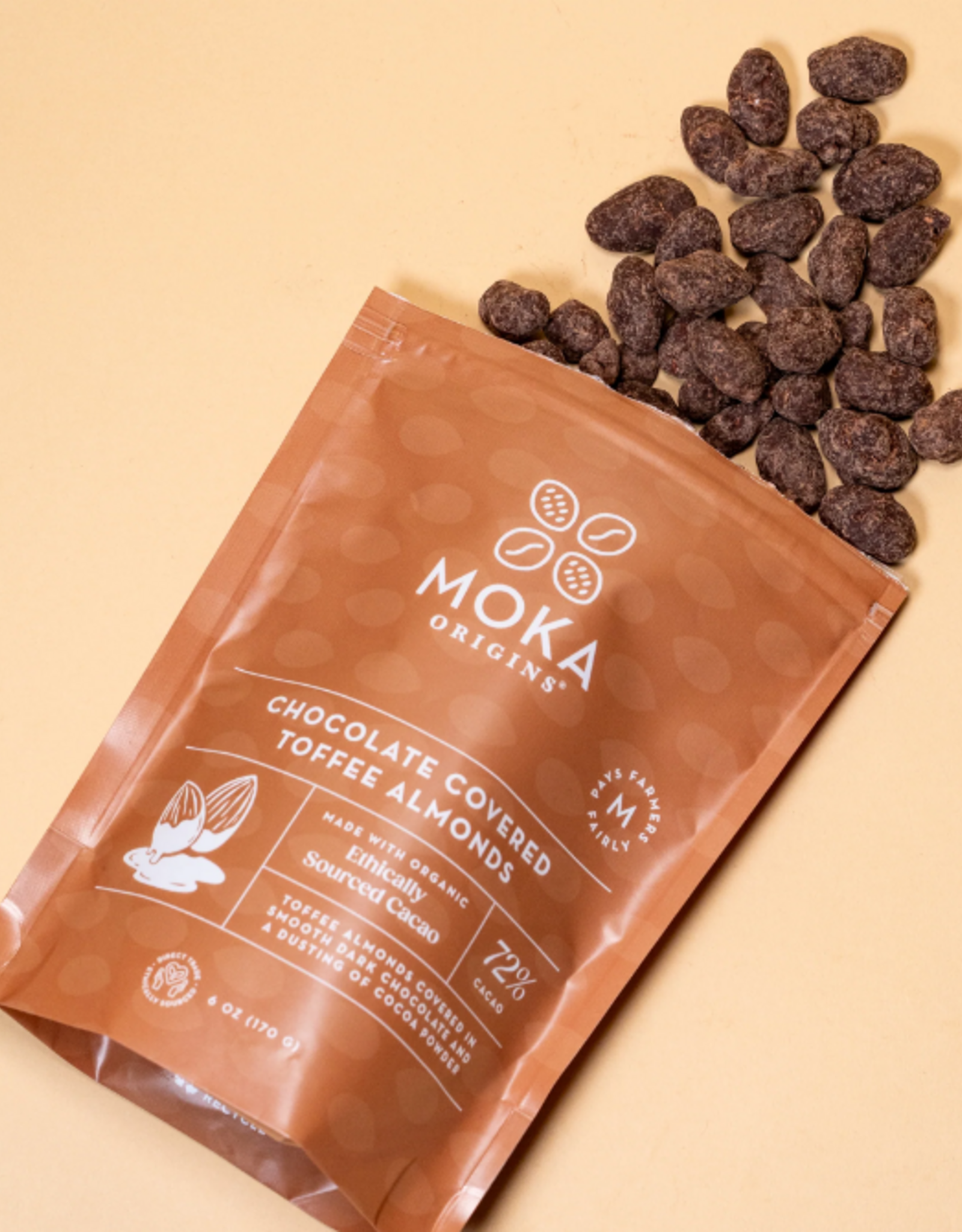 Moka Origins Chocolate Covered Toffee Almonds
