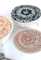 Halo Dish Covers Halo Bowl Cover Starfish Print  - Large Set of 3