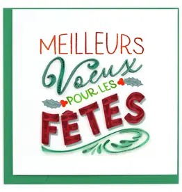 Quilling Card Quilled Holiday Wishes (French) Greeting Card