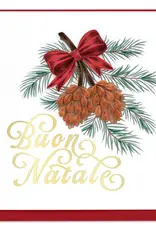 Quilling Card Quilled Merry Christmas Pinecone (Italian) Greeting Card