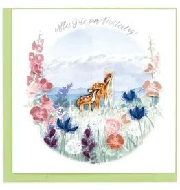 Quilling Card Quilled Mother's Day Meadow (German) Greeting Card