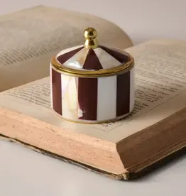 Ten Thousand Villages Sarkas Mother of Pearl Circus Tent Box - Maroon