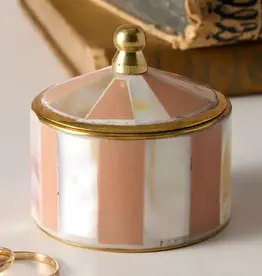 Ten Thousand Villages Sarkas Mother of Pearl Circus Tent Box - Peach