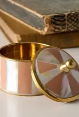 Ten Thousand Villages Sarkas Mother of Pearl Circus Tent Box - Peach