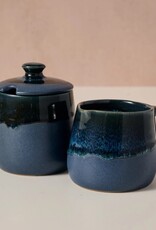 Ten Thousand Villages Jhapa Drip Glaze Cream & Sugar Set/2