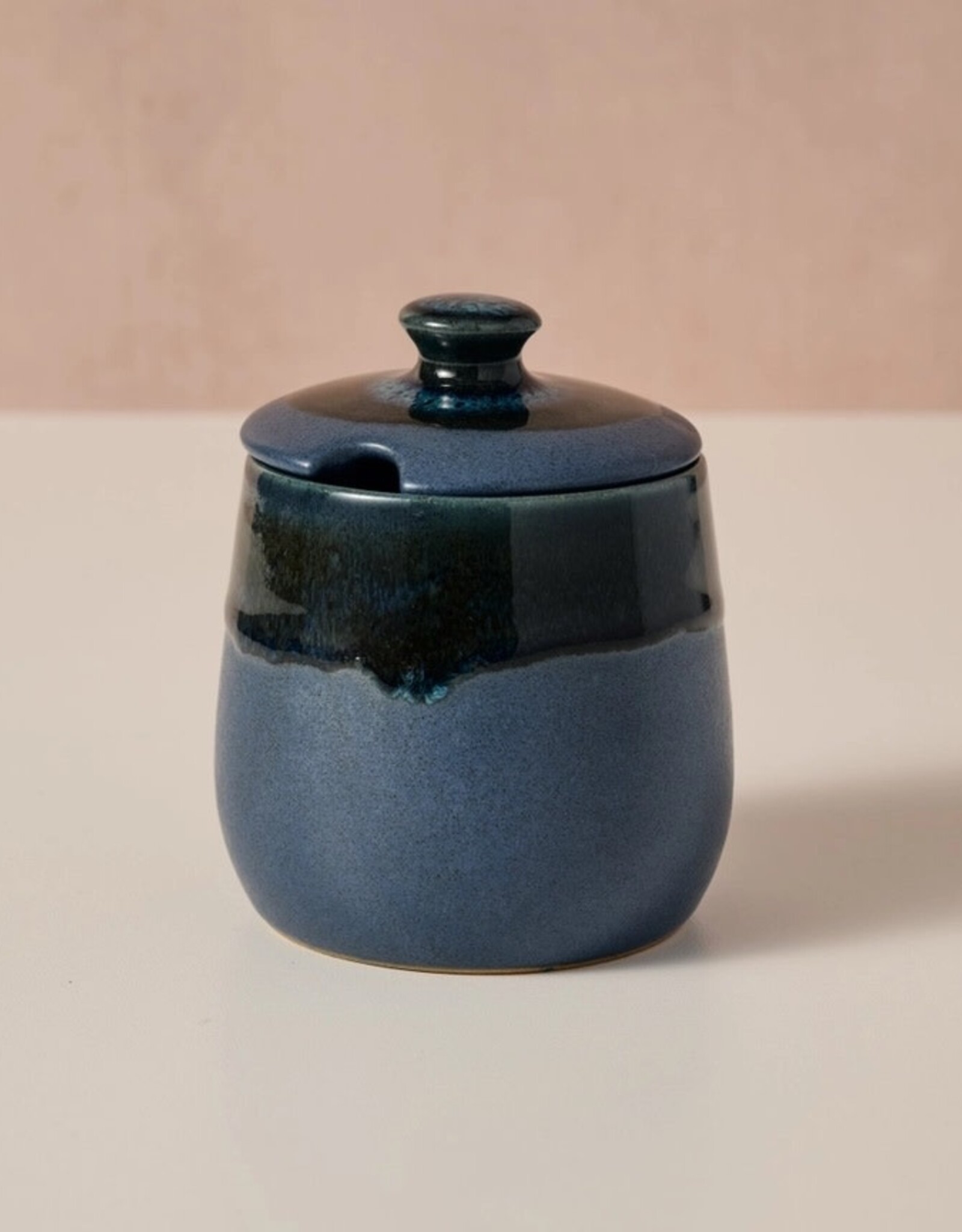 Ten Thousand Villages Jhapa Drip Glaze Cream & Sugar Set/2